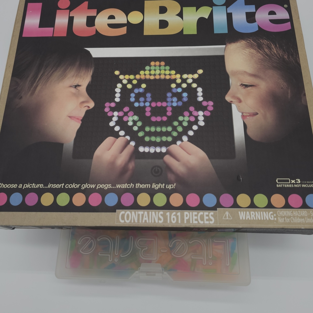 Hasbro Lite Brite Console Peg Board Tested (Working) No Templates Or Guide
